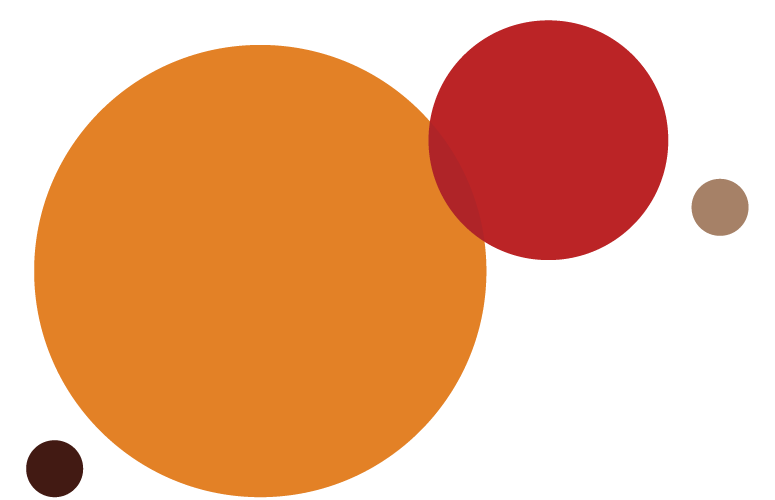 Circles of various sizes and colors depicting the proportion of participants that identified as having a disability